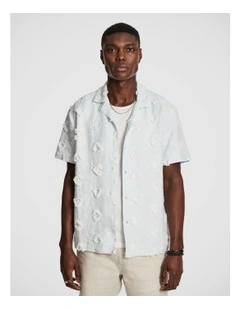 Ross Textured Shirt in Light Blue