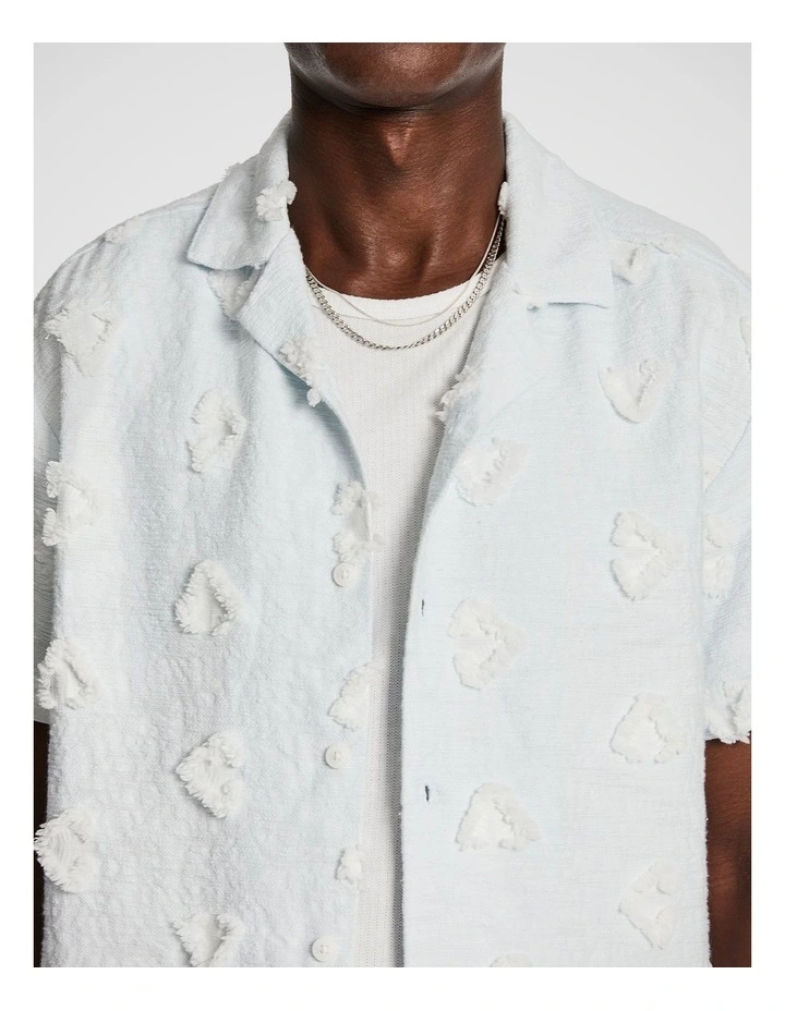 Ross Textured Shirt in Light Blue image 3