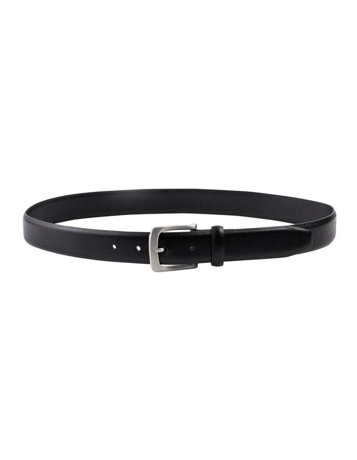 Aiden Textured Belt in Black image 2