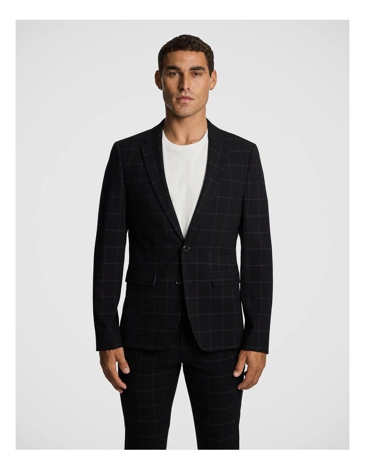 Loco Check Blazer in Black image 1
