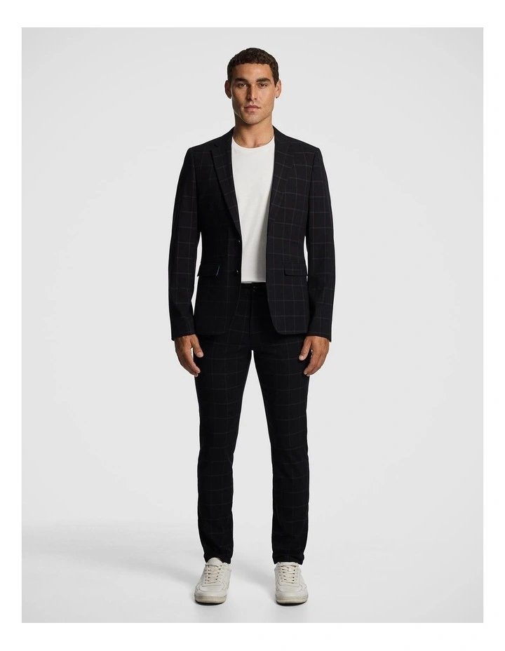 Loco Check Blazer in Black image 2