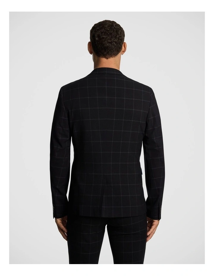 Loco Check Blazer in Black image 3