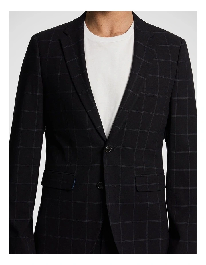 Loco Check Blazer in Black image 5