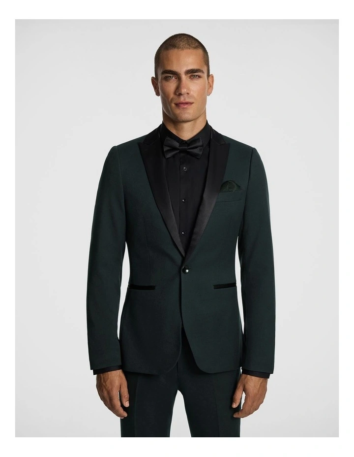 Shelby Slim Tuxedo Jacket in Forest image 1