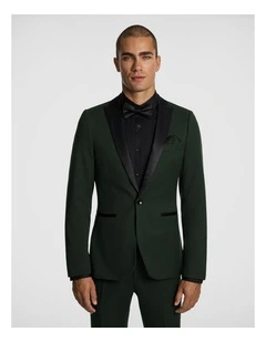 Shelby Slim Tuxedo Jacket in Forest