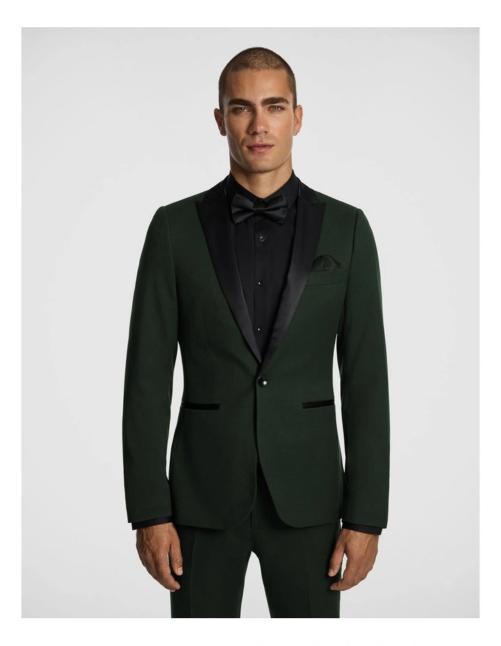 Shelby Slim Tuxedo Jacket in Forest image 1