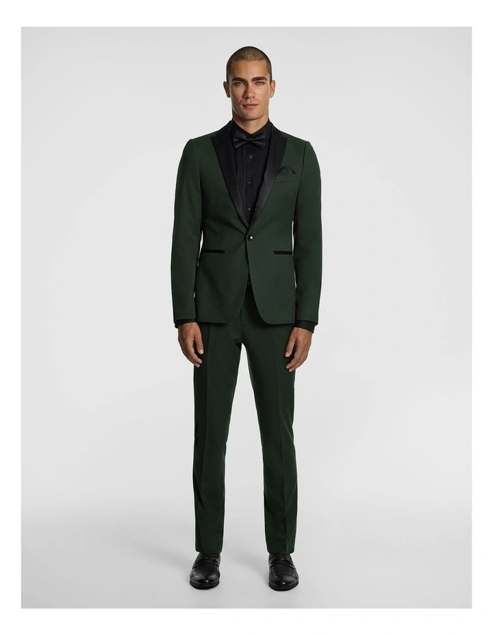 Shelby Slim Tuxedo Jacket in Forest image 2