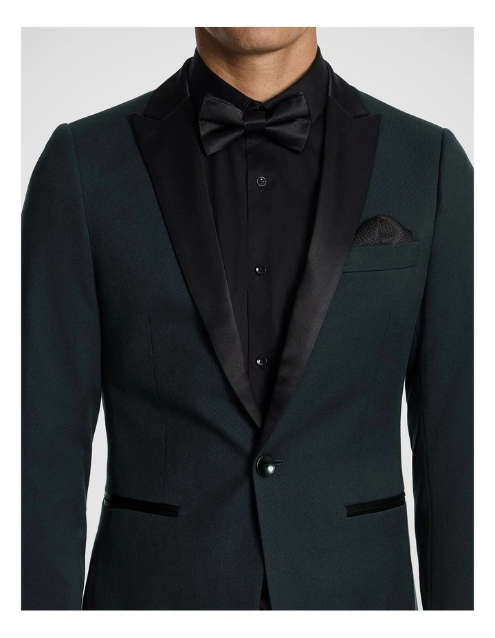 Shelby Slim Tuxedo Jacket in Forest image 5