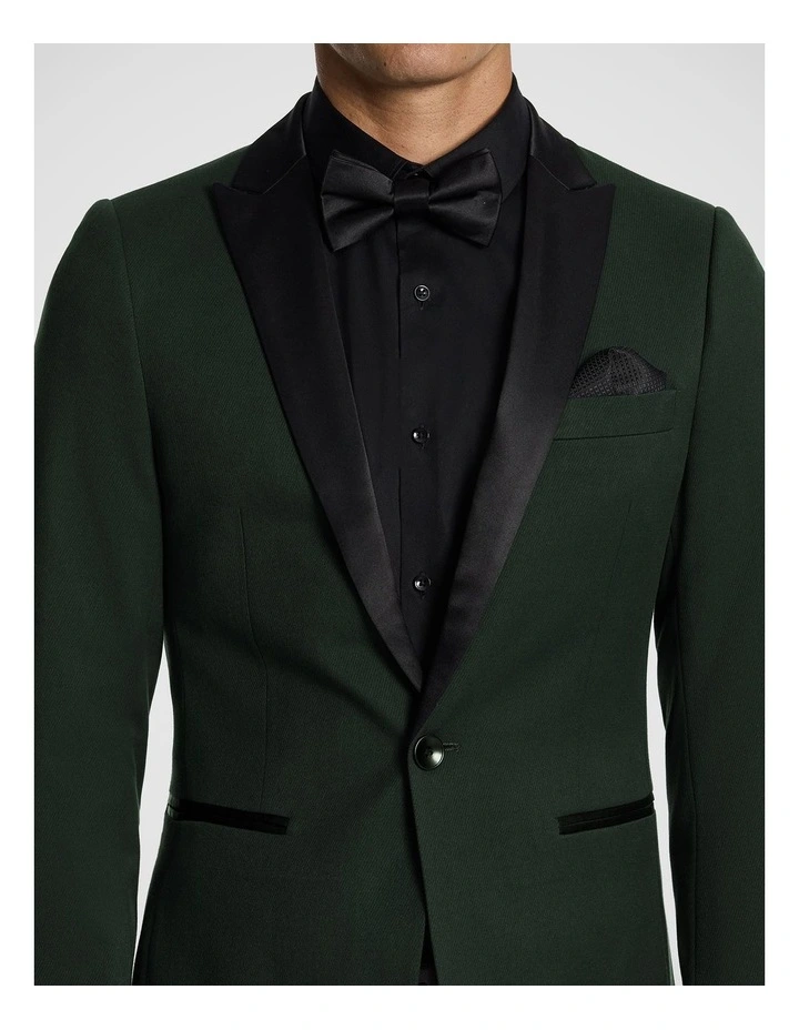 Shelby Slim Tuxedo Jacket in Forest image 5
