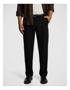 Lennox Wide Chino Pant in Black