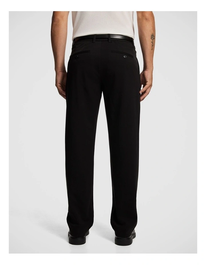 Lennox Wide Chino Pant in Black image 2