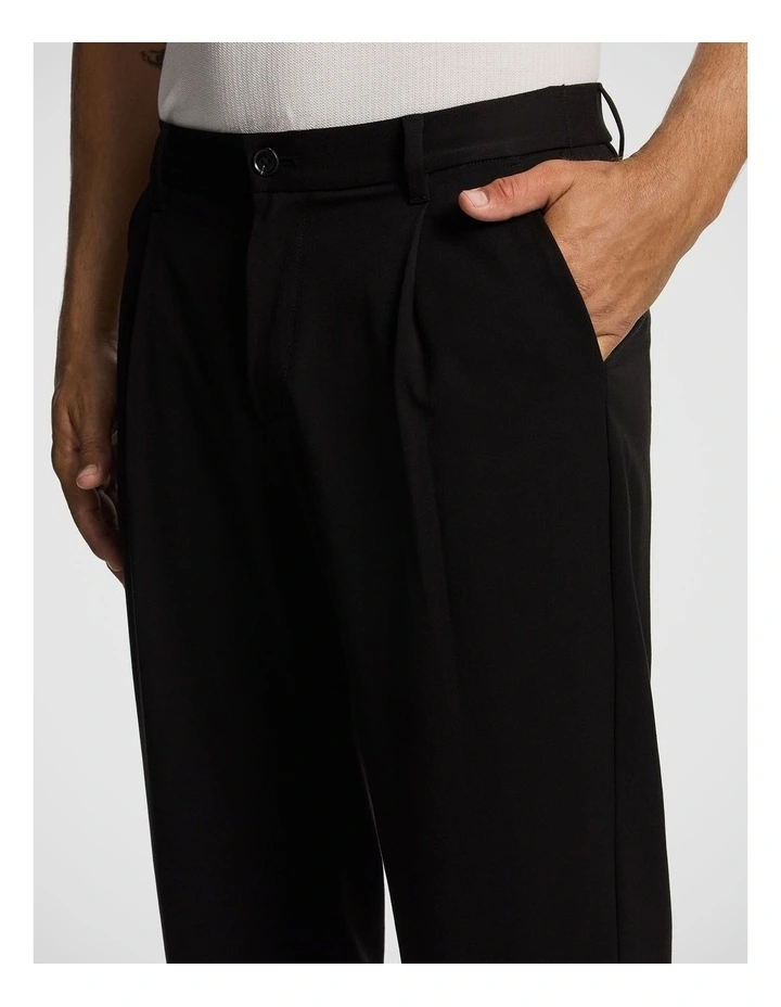 Lennox Wide Chino Pant in Black image 3
