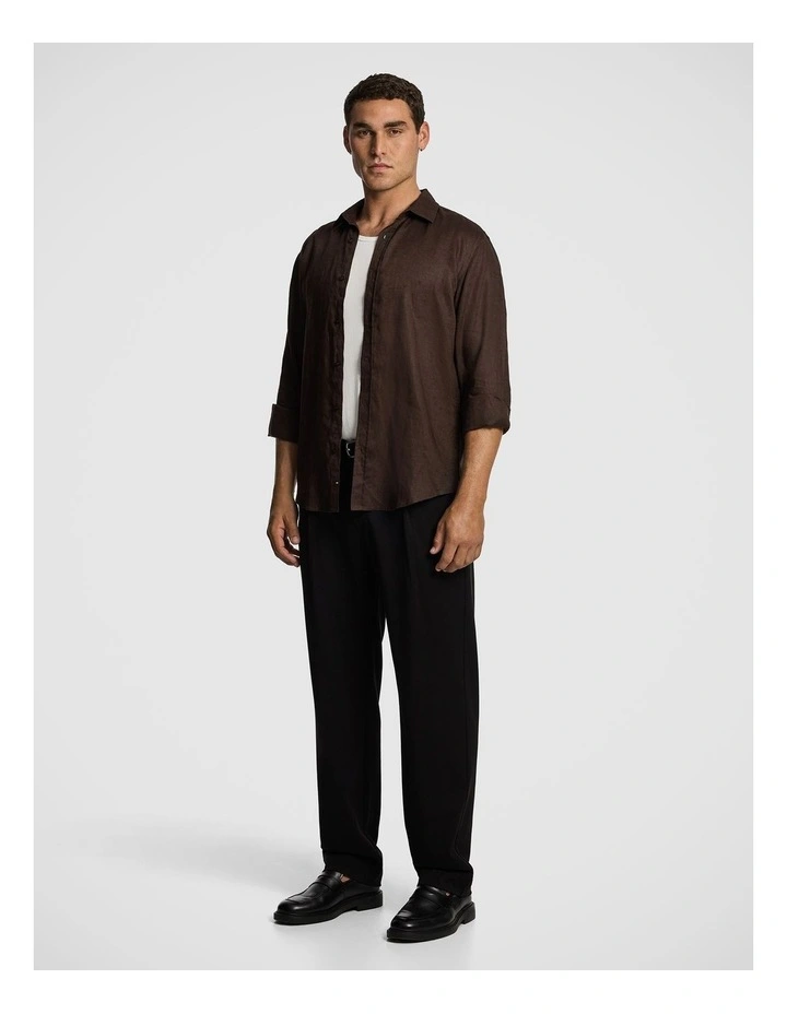 Lennox Wide Chino Pant in Black image 4