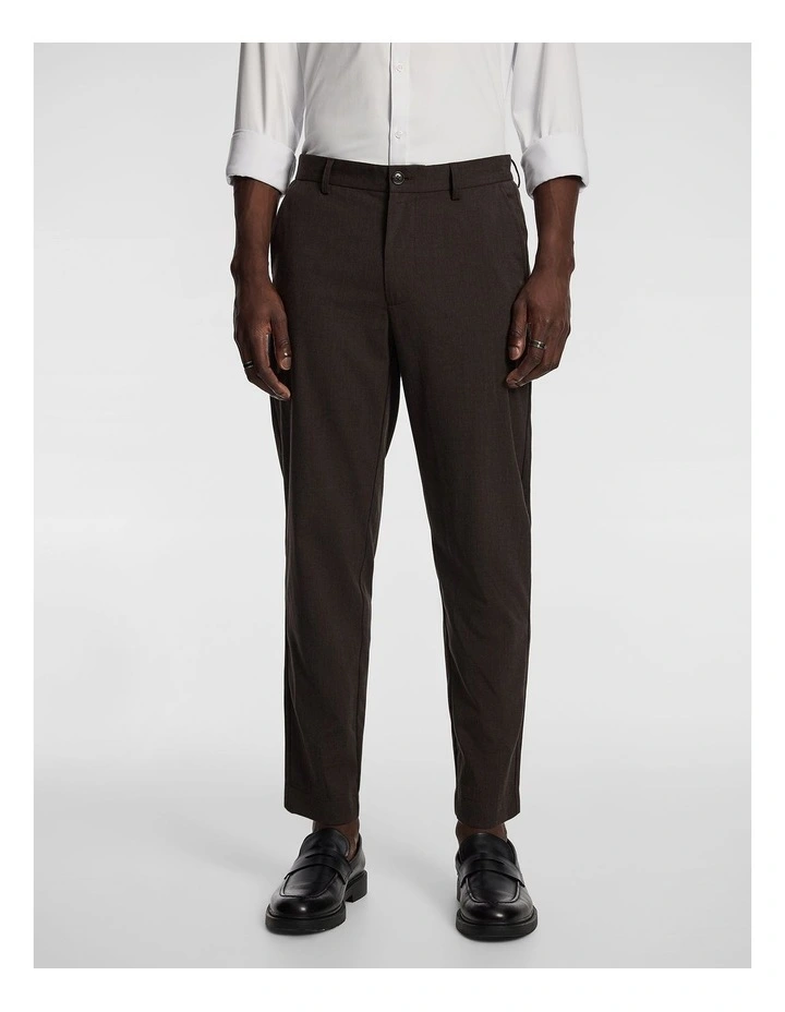 Diesel Slim Cropped Chino in Brown image 1
