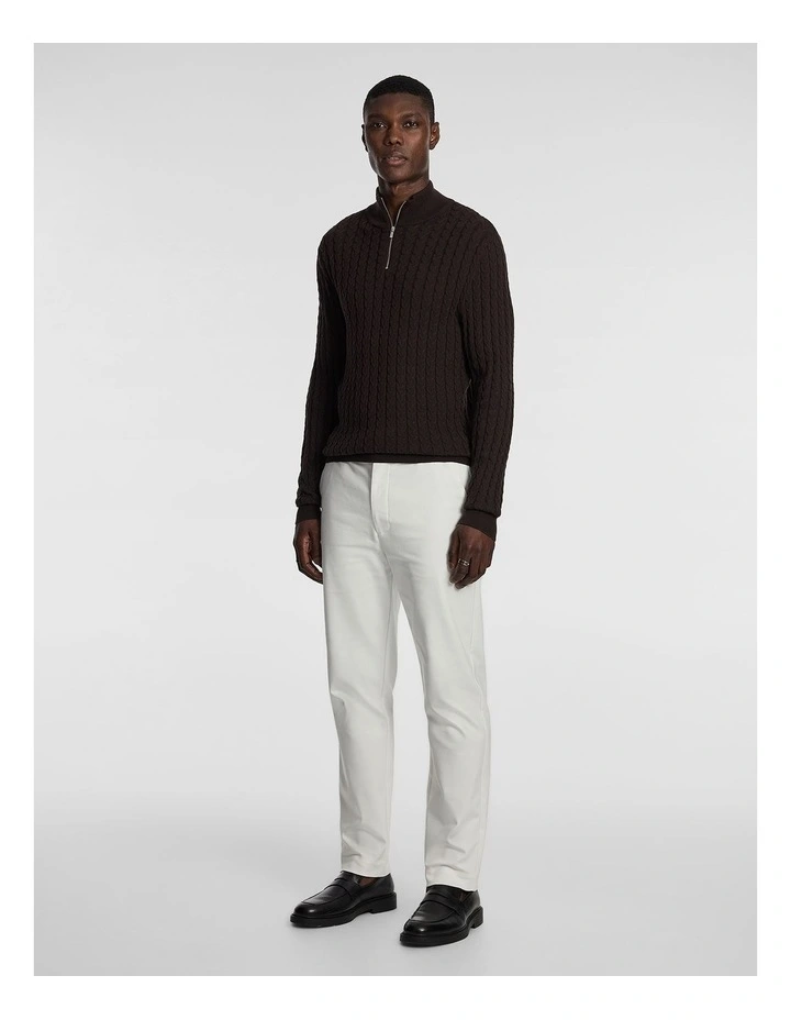 Tatum Tapered Chino in White image 5