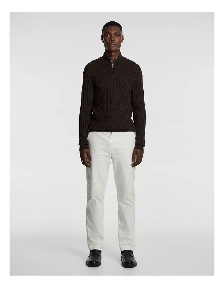 Tatum Tapered Chino in White image 6