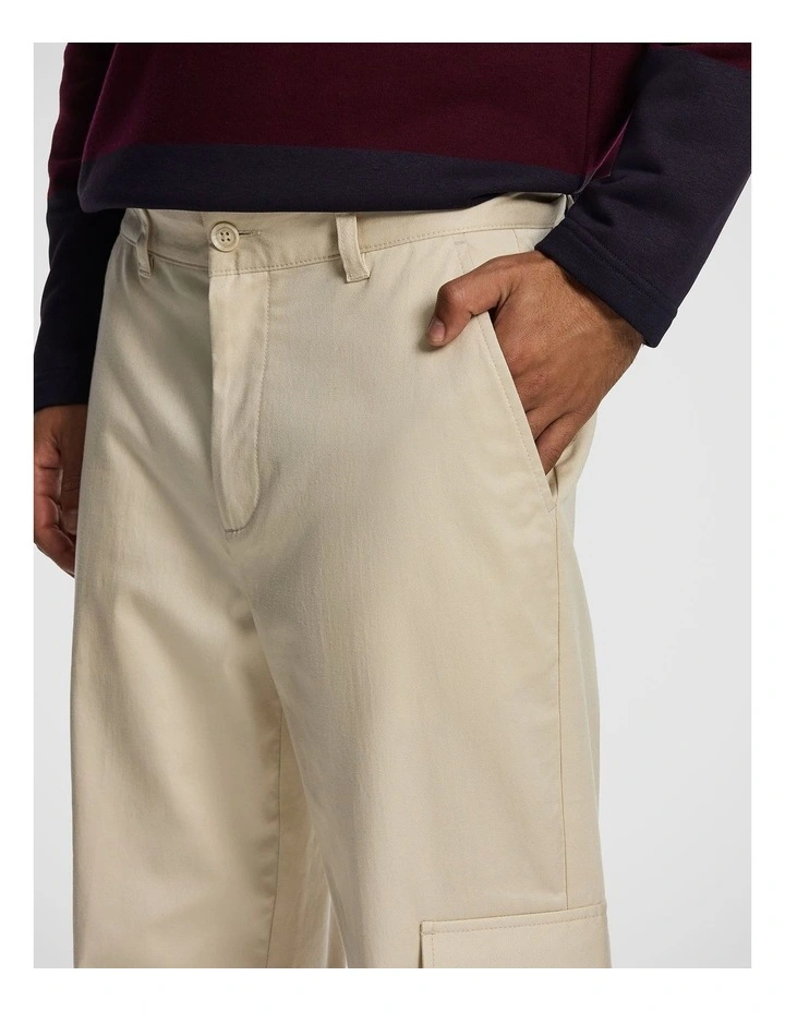 Rocco Cargo Chino in Cream image 3