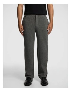 Phoenix Pinstripe Wide Chino Pant in Grey