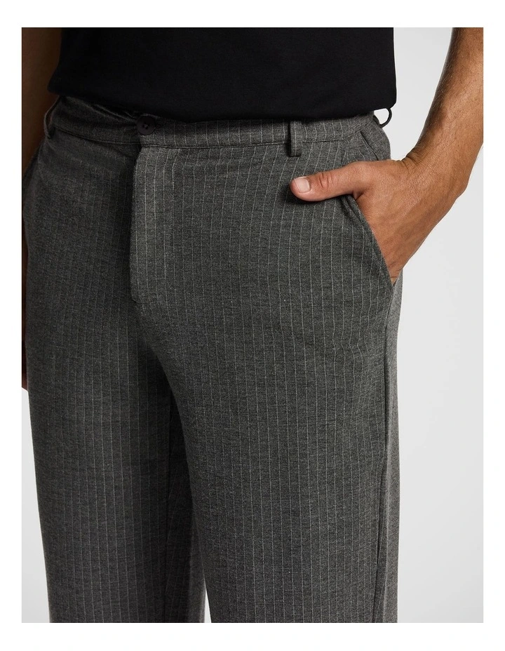 Phoenix Pinstripe Wide Chino Pant in Grey image 3