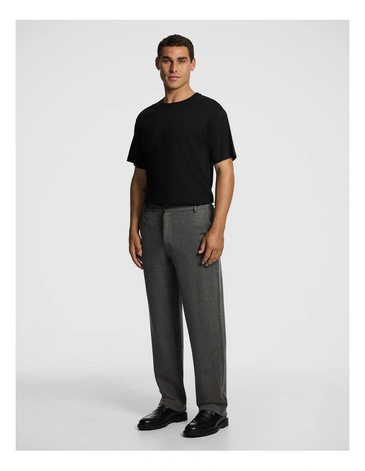 Phoenix Pinstripe Wide Chino Pant in Grey image 5