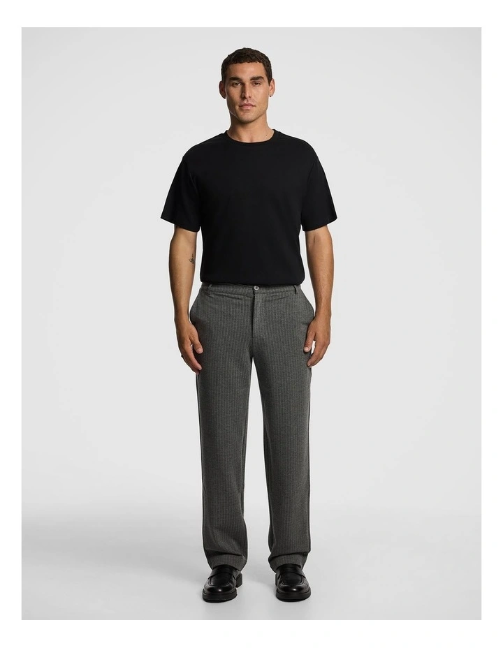 Phoenix Pinstripe Wide Chino Pant in Grey image 6