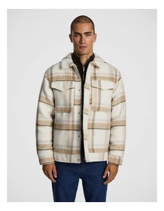 Edris Check Jacket in Natural