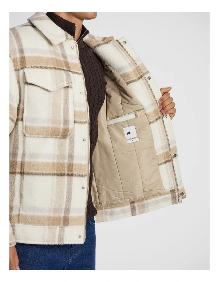 Edris Check Jacket in Natural image 5