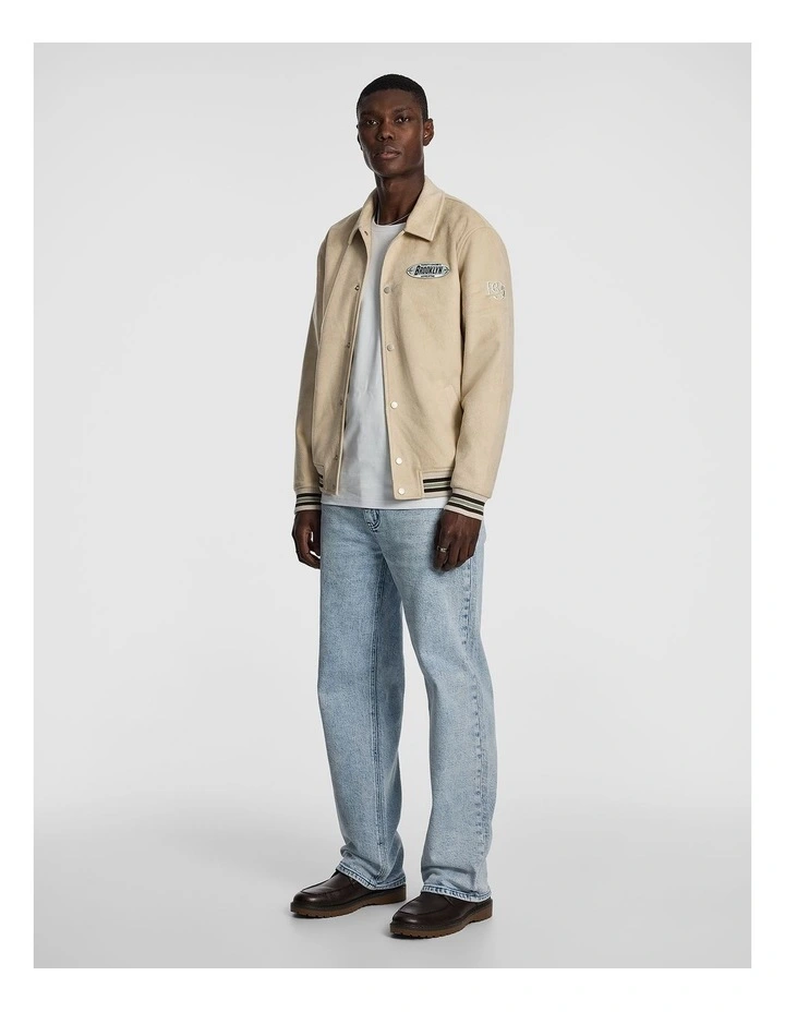 Princeton Varsity Jacket in Natural image 4