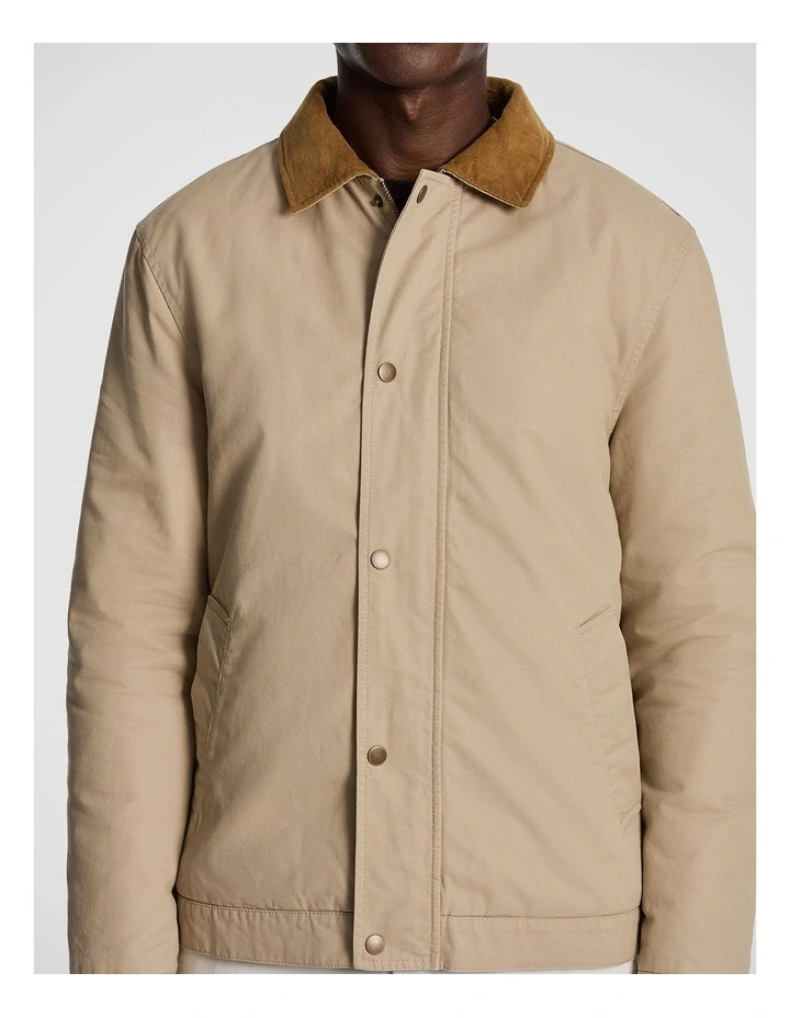 Fraser Contrast Collar Jacket in Natural image 2
