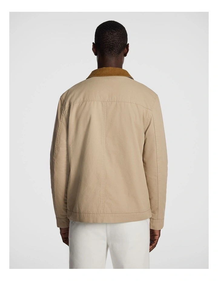 Fraser Contrast Collar Jacket in Natural image 3