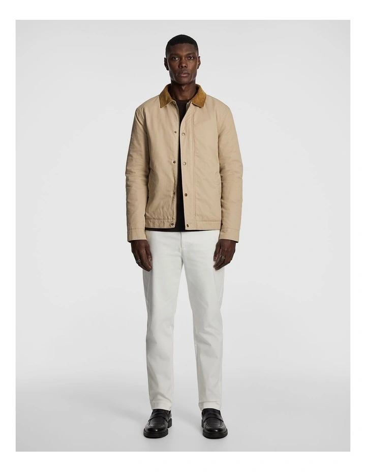 Fraser Contrast Collar Jacket in Natural image 5