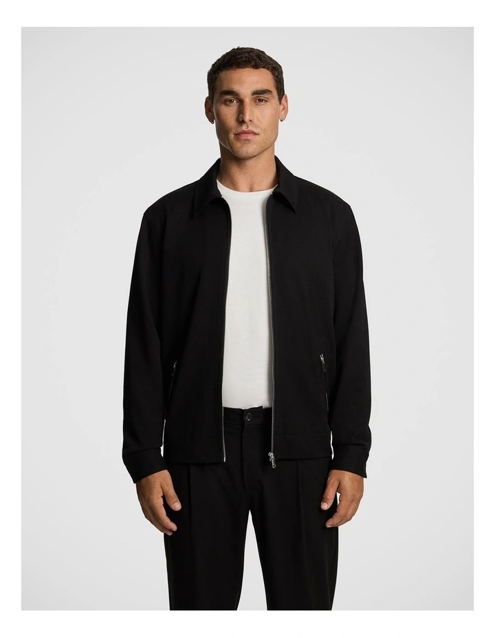 Lennox Smart Zip Jacket in Black image 1
