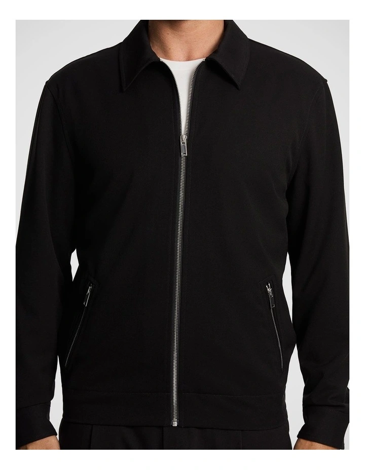 Lennox Smart Zip Jacket in Black image 5