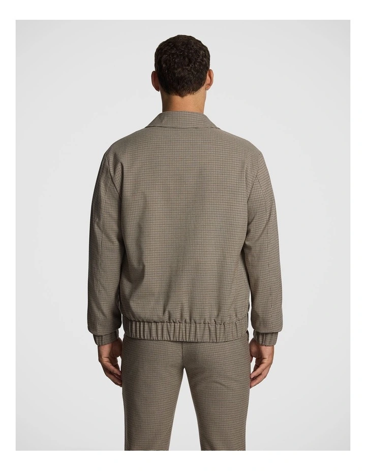 Peaky Check Jacket in Brown image 3