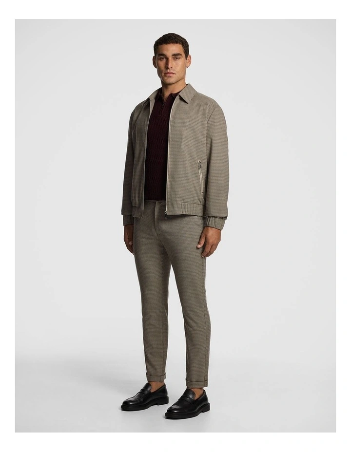 Peaky Check Jacket in Brown image 4