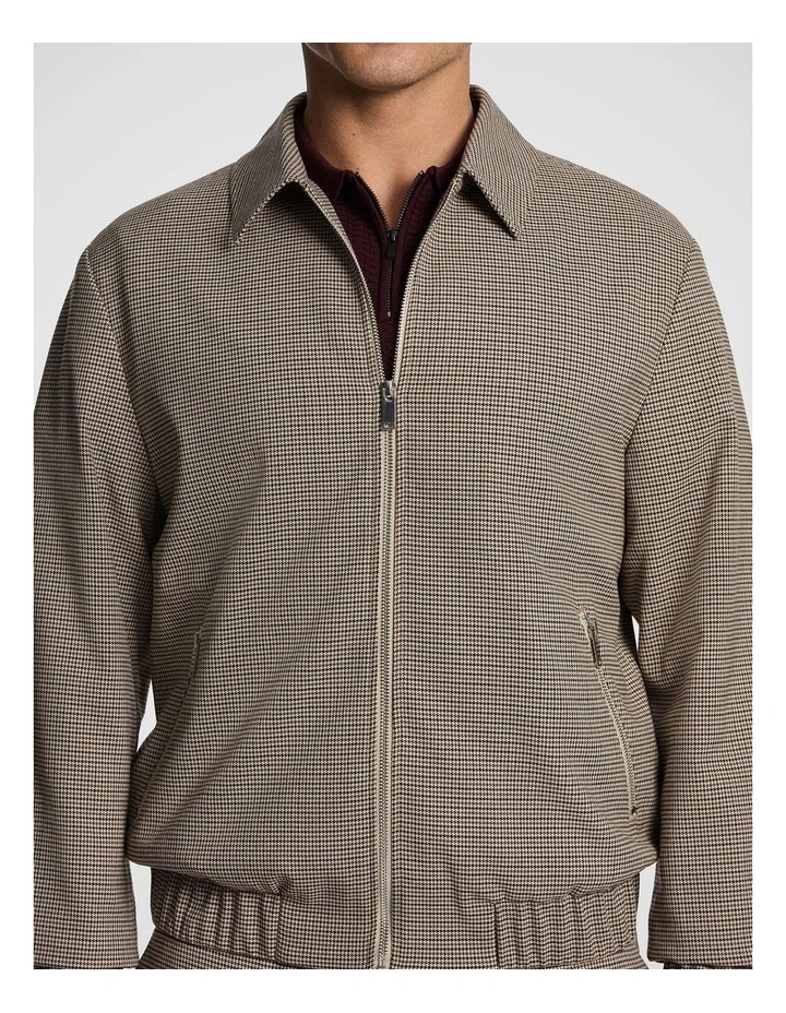 Peaky Check Jacket in Brown image 5