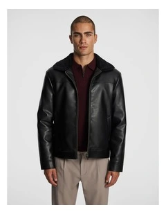 Ewan Sherpa Jacket in Black