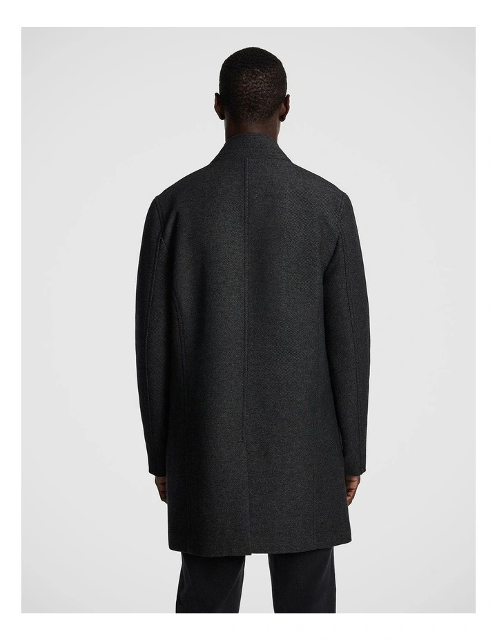 Dominic Twill Coat in Grey image 3