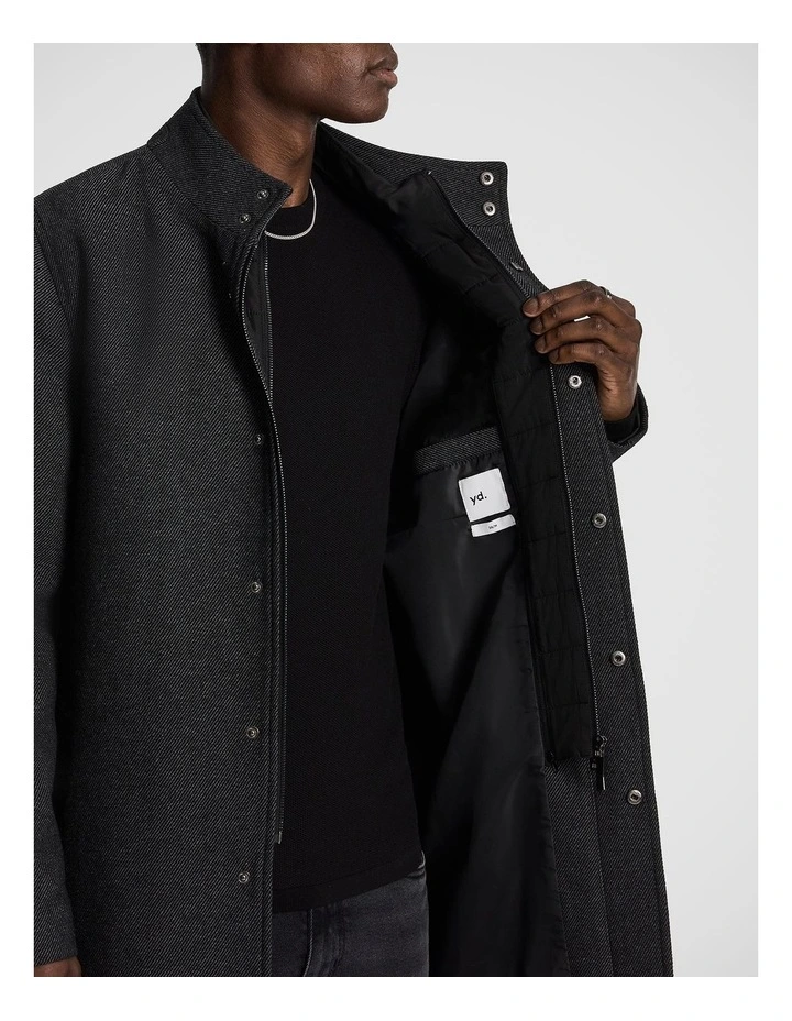 Dominic Twill Coat in Grey image 4