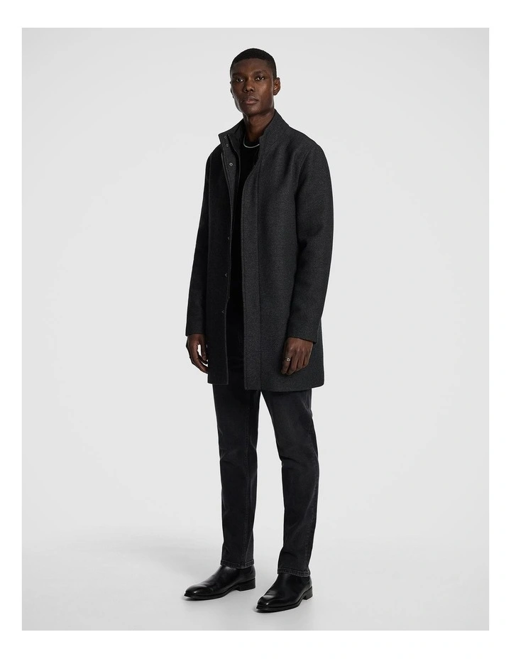 Dominic Twill Coat in Grey image 5