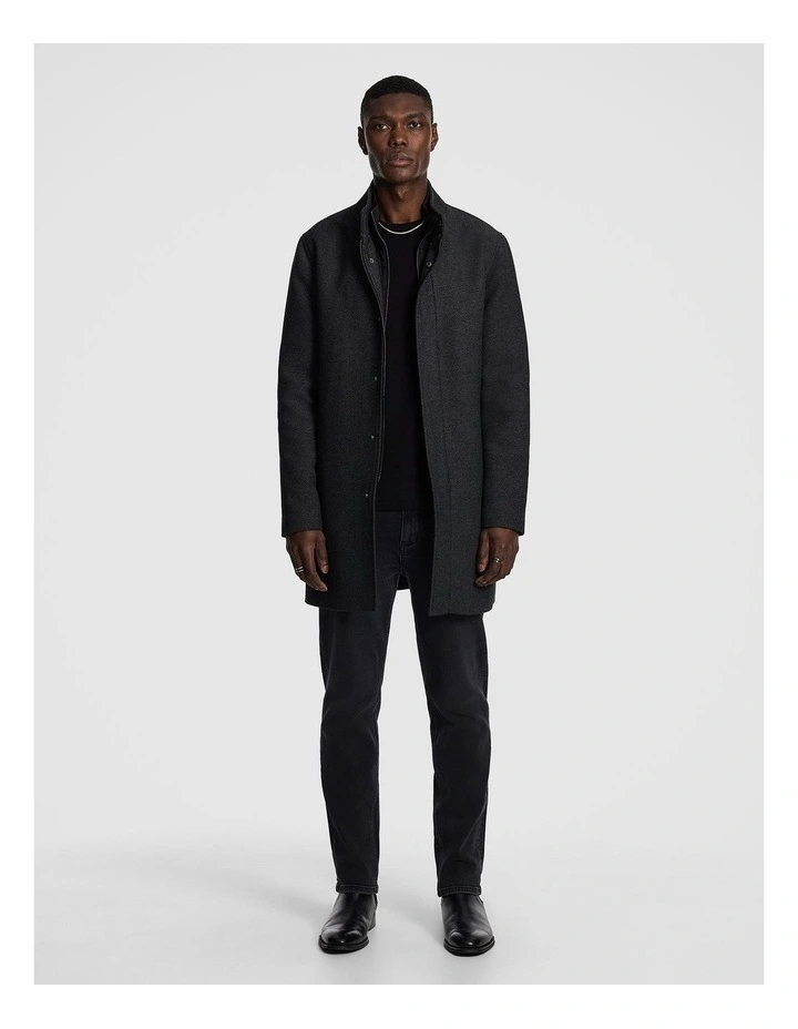 Dominic Twill Coat in Grey image 6