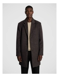 Boston Check Duster Coat in Chocolate