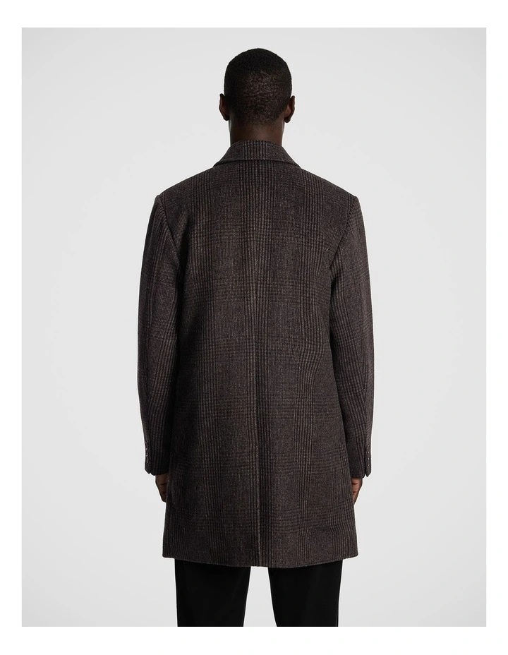 Boston Check Duster Coat in Chocolate image 3
