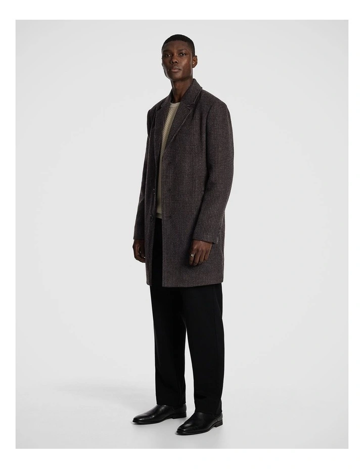 Boston Check Duster Coat in Chocolate image 4