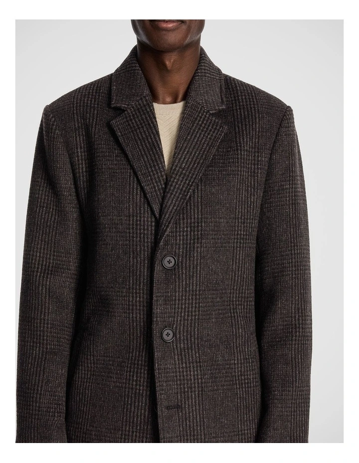 Boston Check Duster Coat in Chocolate image 5
