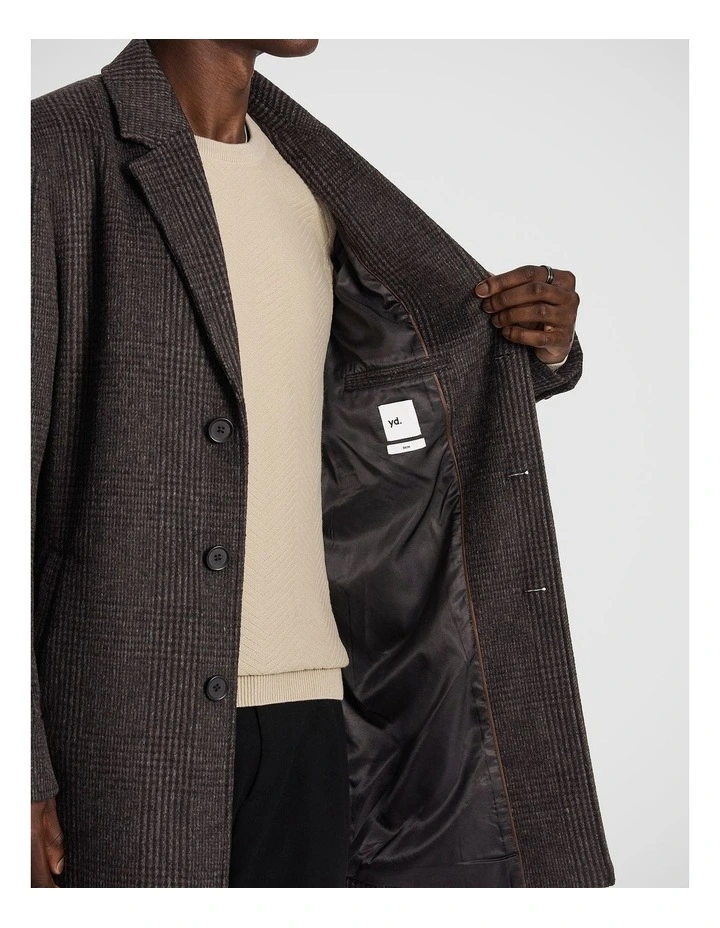 Boston Check Duster Coat in Chocolate image 6