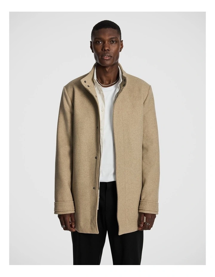 Lincoln Melton Coat in Beige image 1