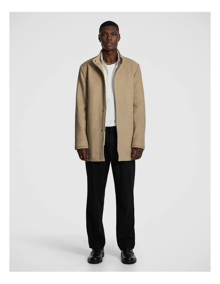 Lincoln Melton Coat in Beige image 2