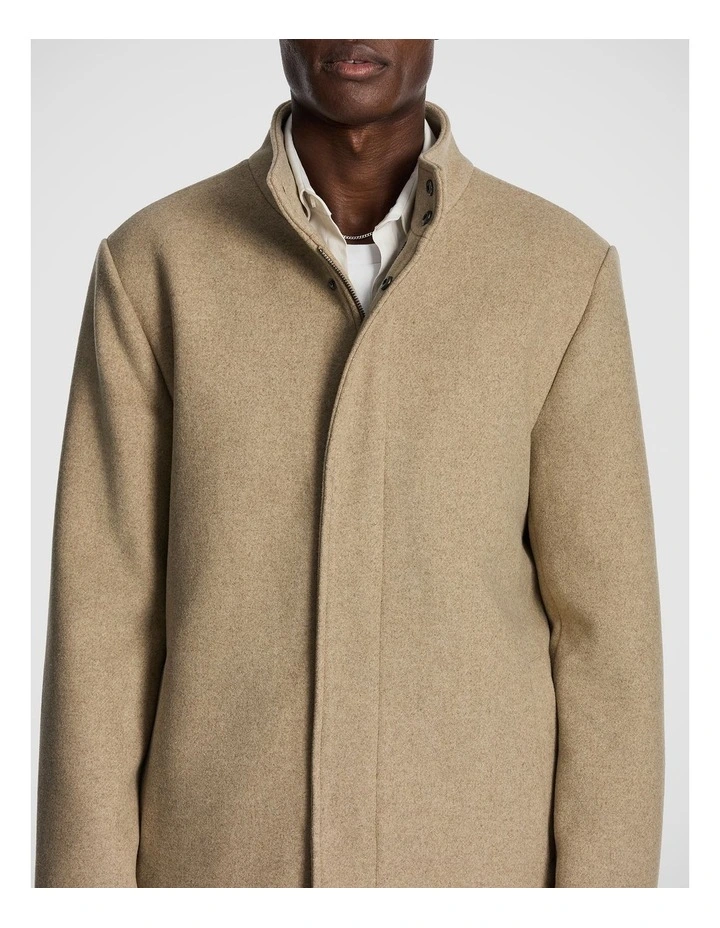 Lincoln Melton Coat in Beige image 4