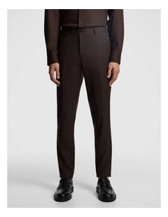 Luiji Slim Dress Pant in Chocolate